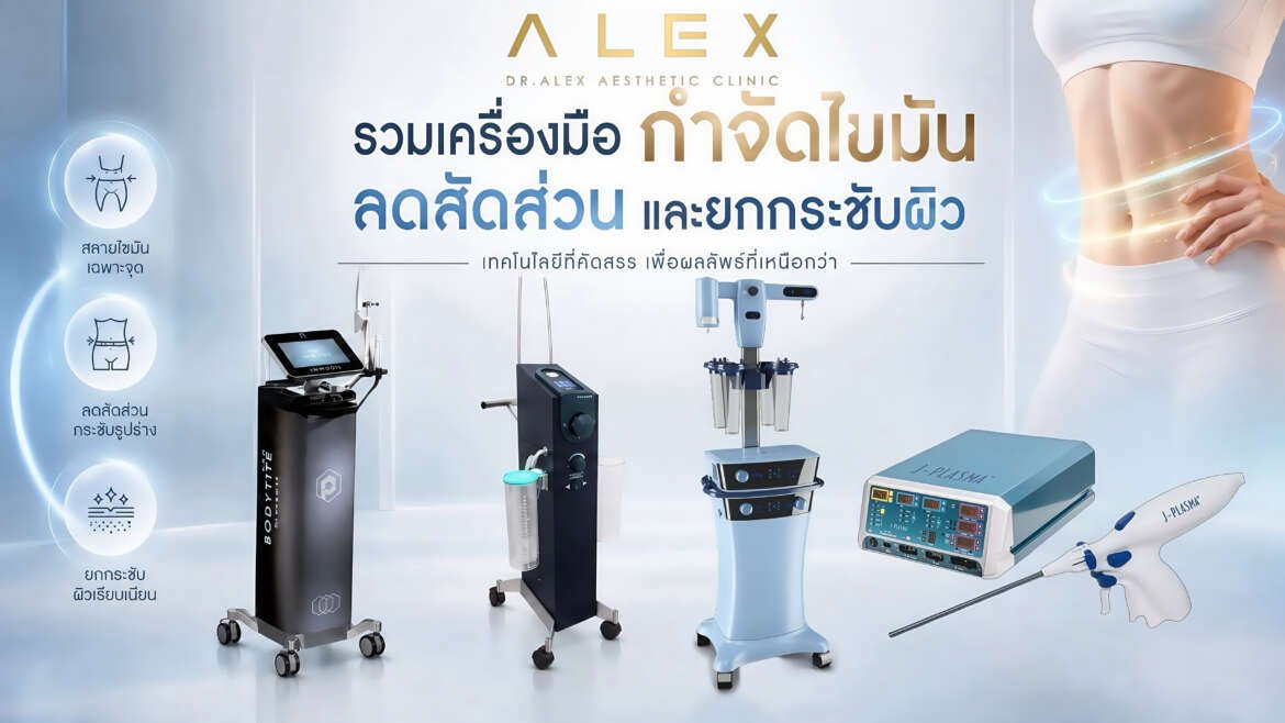 รีวิว 4 เครื่องดูดไขมัน ยอดฮิตของ Dr.Alex Aesthetic Clinic