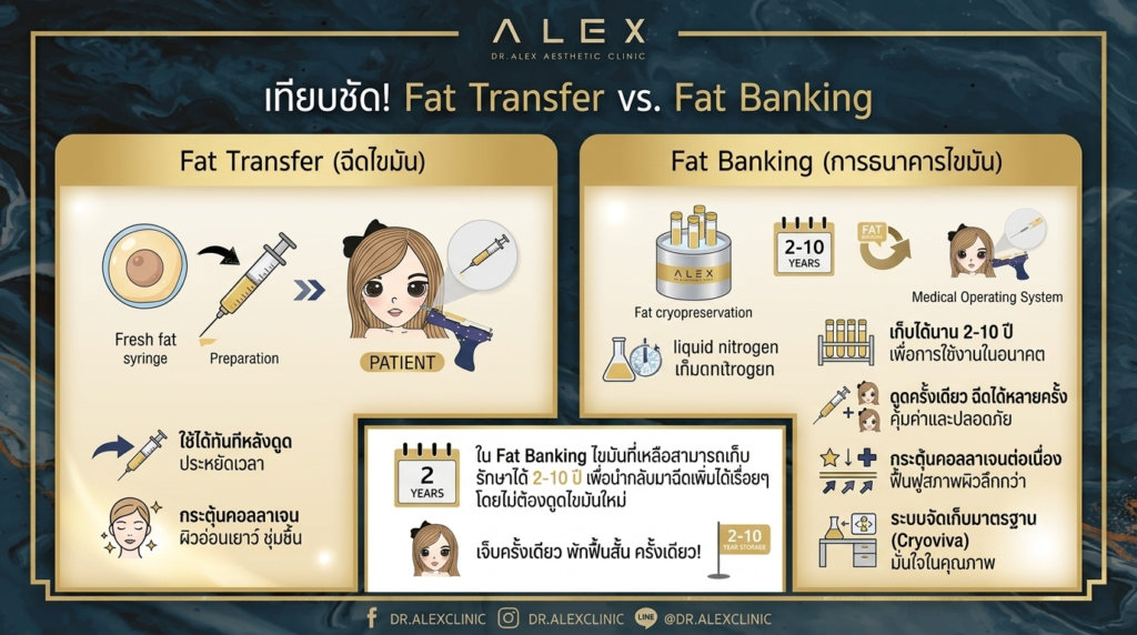 เติมไขมันหน้าเด็ก เปรียบเทียบการฉีดไขมันปกติกับระบบธนาคารไขมัน Fat Banking