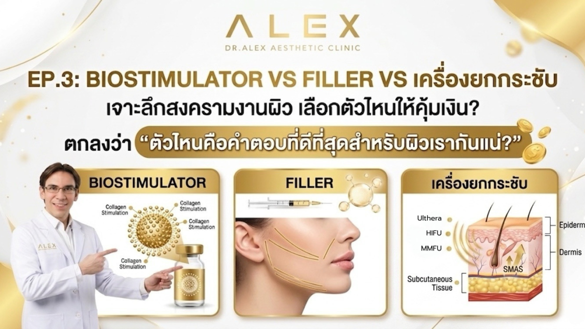 EP.3: Biostimulator vs Filler vs เครื่องยกกระชับ เลือกตัวไหนดีให้คุ้มเงิน?